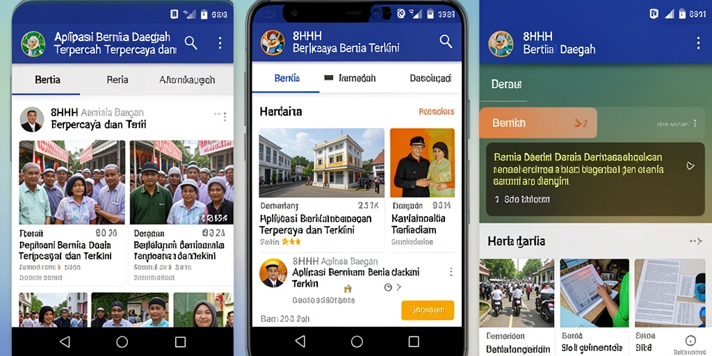 Antarmuka sederhana dan informatif aplikasi 8HHH.