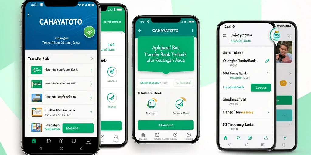 Antarmuka utama CAHAYATOTO yang intuitif dan mudah digunakan untuk Transfer Bank.