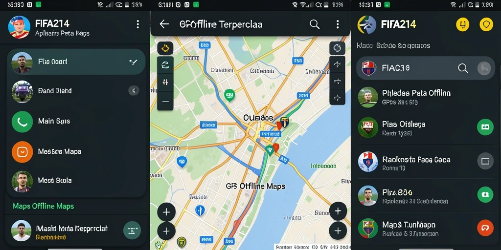 Tampilan antarmuka aplikasi GPS Offline Maps FIFA234 yang user-friendly.