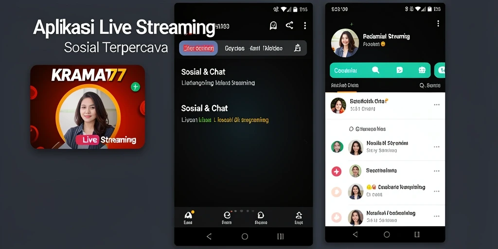 Tampilan antarmuka KRAMAT77 saat Live Streaming yang menarik dan interaktif.