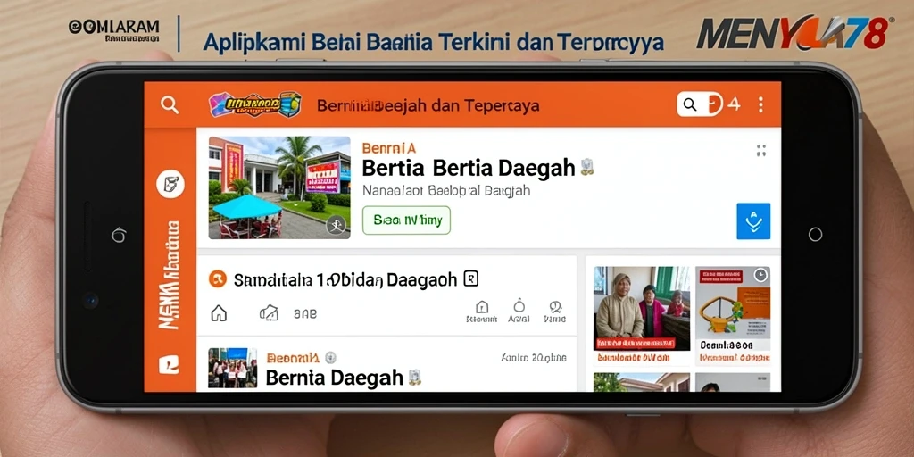 Antarmuka intuitif aplikasi MENYALA78 dengan berita terbaru.