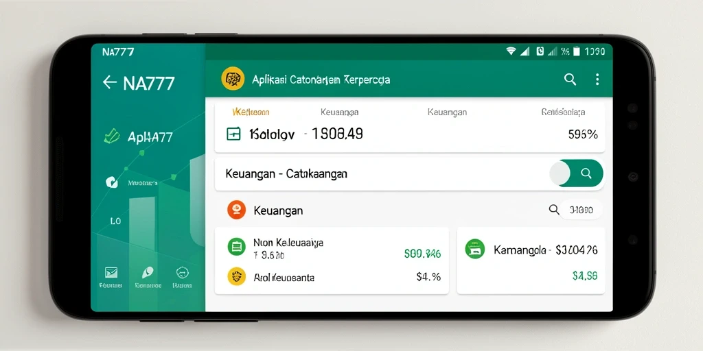 Antarmuka intuitif dari aplikasi Catatan Keuangan NA777.