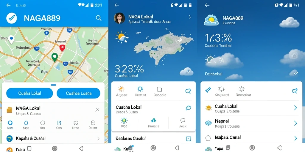Tampilan antarmuka NAGA889 yang menarik dan informatif untuk cuaca lokal.