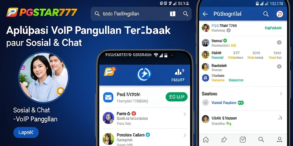 Tampilan antarmuka PGSTAR777 saat melakukan panggilan VoIP.