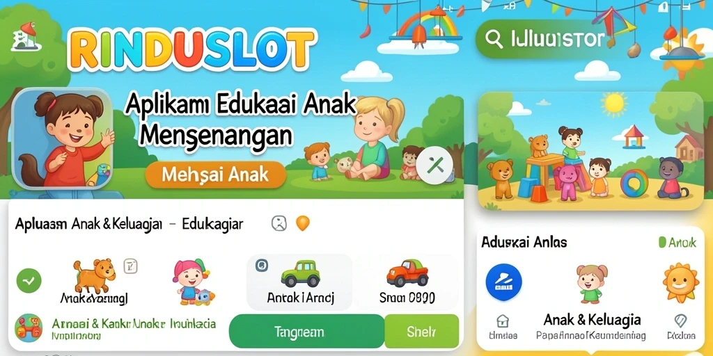 Antarmuka RINDUSLOT yang ramah anak dan edukatif.