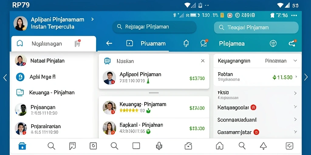 Antarmuka pengguna aplikasi RP79 untuk pengajuan pinjaman.